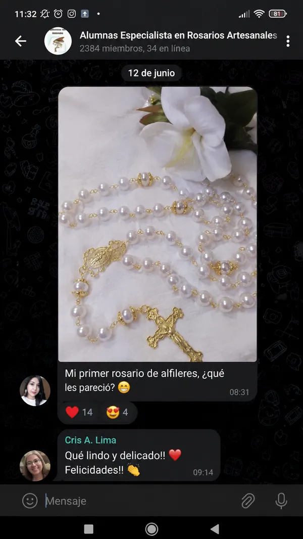 Testimonio 1 — alumna del curso Especialista en Rosarios